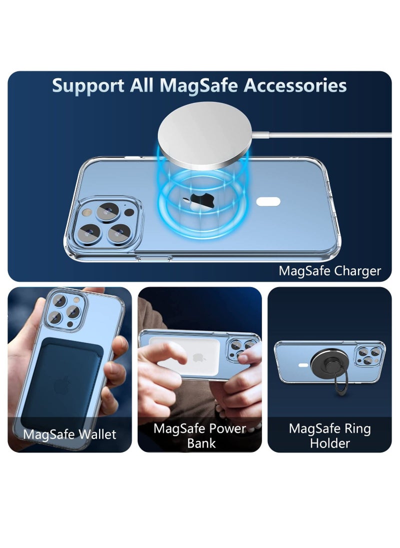 Houmt iPhone 14 Pro Max Cover Compatible with MagSafe Pack of 2 Screen Protector and Camera Lens Protector Strong Magnets Never Yellow Shockproof Protective Case 6.7 inch  - Image 2