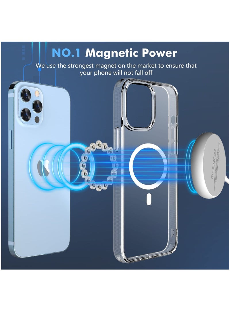 Houmt iPhone 14 Pro Max Cover Compatible with MagSafe Pack of 2 Screen Protector and Camera Lens Protector Strong Magnets Never Yellow Shockproof Protective Case 6.7 inch  - Image 3