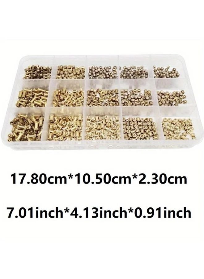 750 قطعة مجموعة مرابط M2 وM3 النحاسية المخرمة مثبتة بالحرارة لطباعة البلاستيك ثلاثية الأبعاد - Image 3