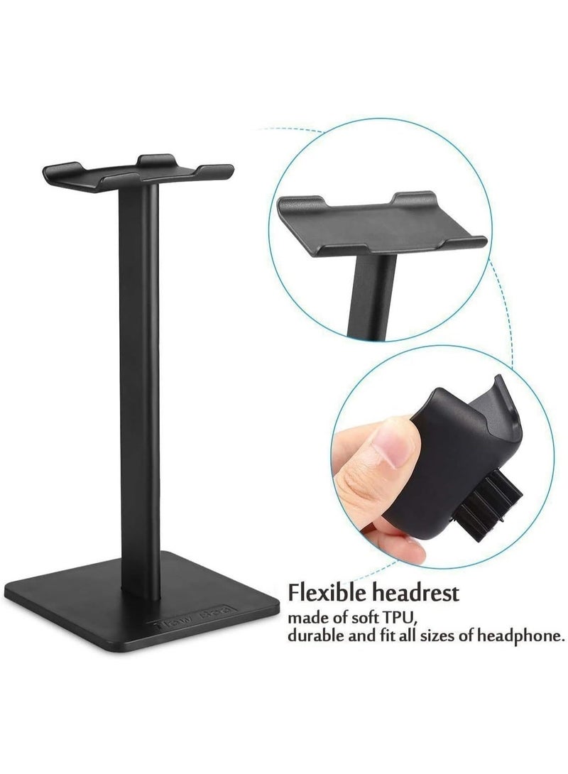 New Bee 1 Pack Aluminum Desk Headphone Stand, Portable Headset Hanger with Cable Organizer, Sturdy Space Saving Holder for Gaming Office Home, a Practical Computer Accessory for Men Women, Black - Image 5