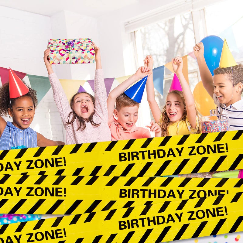 Kasyat 2 Rolls 132 Feet Construction Party Tape Themed Caution Tape for Birthday Party Supplies Construction Decorations(Classic Style) - Image 5