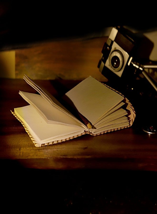 CREATIVE LEATHER ART مفكرة جلدية مصنوعة يدويًا | مفكرة الشمس والقمر | مفكرة النجوم | مفكرة جلدية مقاس 5 × 7 بوصة للنساء | مفكرة جلدية للرجال | دفتر رسم جلدي | دفتر جلدي فارغ - Image 4