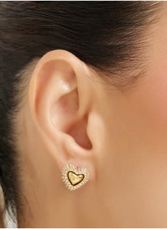 GUESS Jube05020Jwygt/U 13Mm Pave Heart Studs  - Image 4