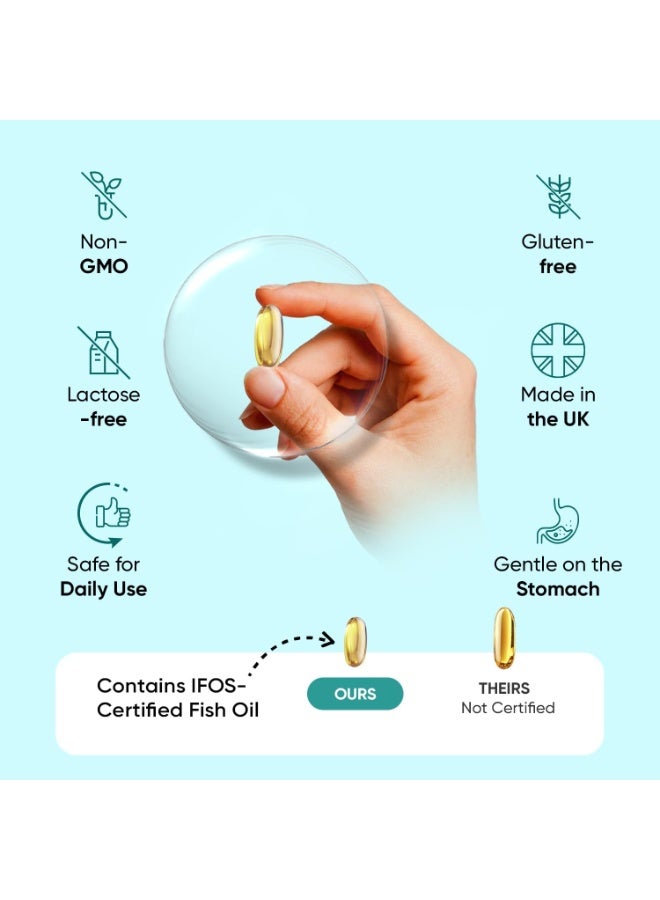WeightWorld Omega 3 Fish Oil 2000mg - 240 Softgels (4 Months Supply) - 660mg EPA & 440mg DHA - Omega 3 Fatty Acids Supplements - Fish Oil Capsules - Made in the UK - Gluten-Free & Lactose-Free Capsules - Image 5