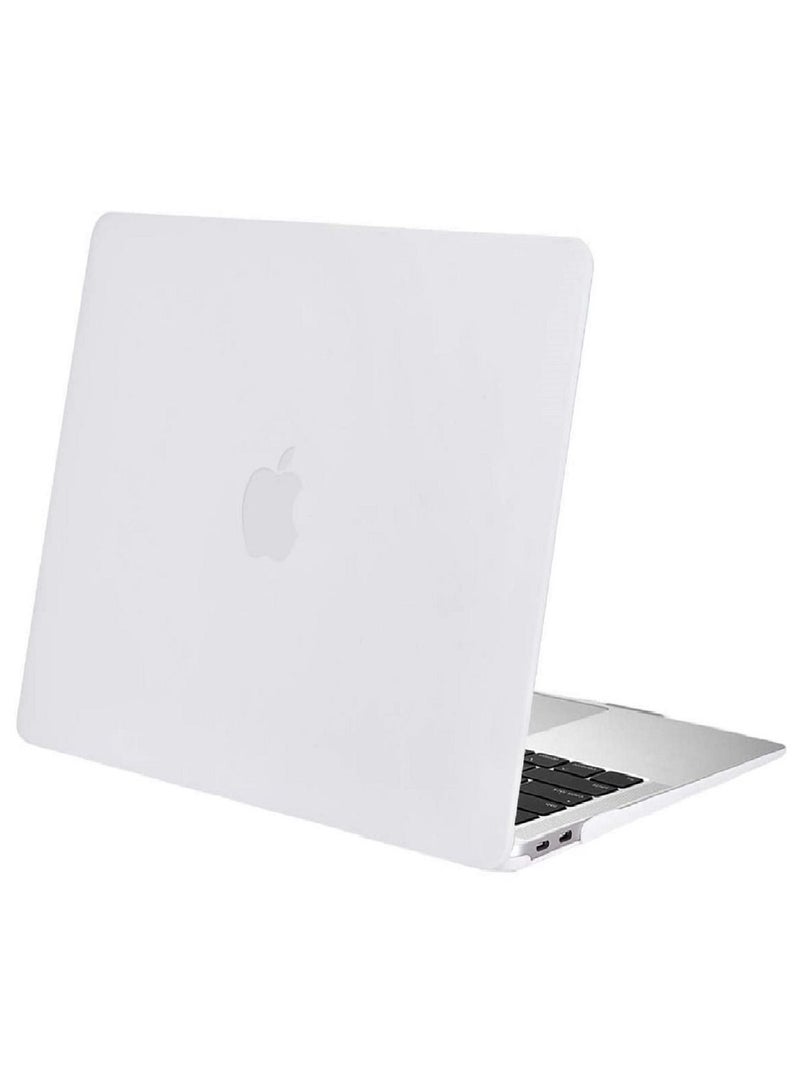 Hard Shell Case UK Layout Arabic Keyboard Cover and Screen Protector Compatible for MacBook Air 13-Inch Model A1932 Release 2019 2018 White - Image 3