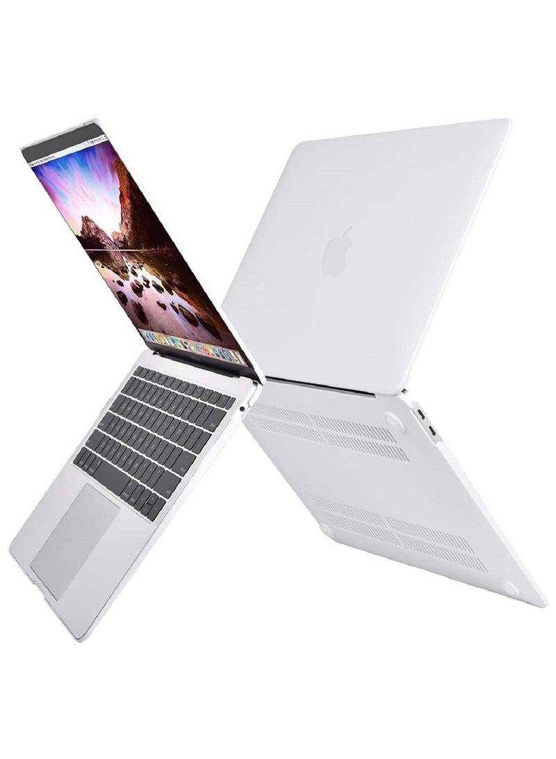 Hard Shell Case UK Layout Arabic Keyboard Cover and Screen Protector Compatible for MacBook Air 13-Inch Model A1932 Release 2019 2018 White - Image 4