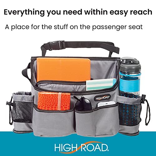 High Road SwingAway Front Seat Car Organizer for Daily Driving Essentials with Side Bottle and Cup Holders - Image 3