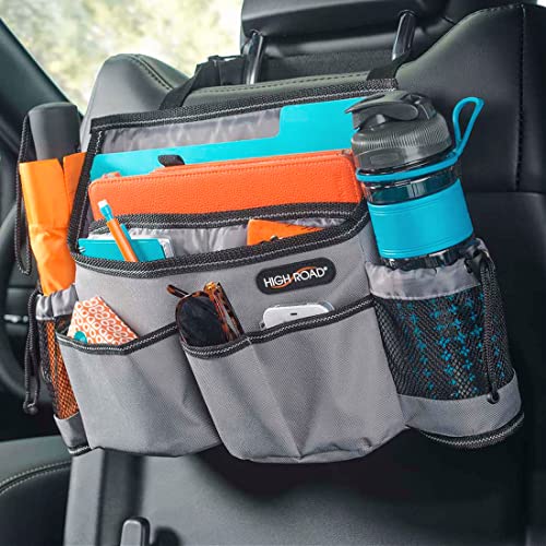 High Road SwingAway Front Seat Car Organizer for Daily Driving Essentials with Side Bottle and Cup Holders - Image 2