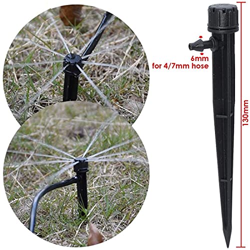 DIY Crafts DIY Crfats Pack Of 40 Pcs, Black, Drip Irrigation Sprinkler Kit Cap 360° Degree Adjustable Water Flow Drippers/Emitter Drip System for Garden Lawn Outdoor Indoor Pl(Pack Of 40 Pcs, Black) - Image 4