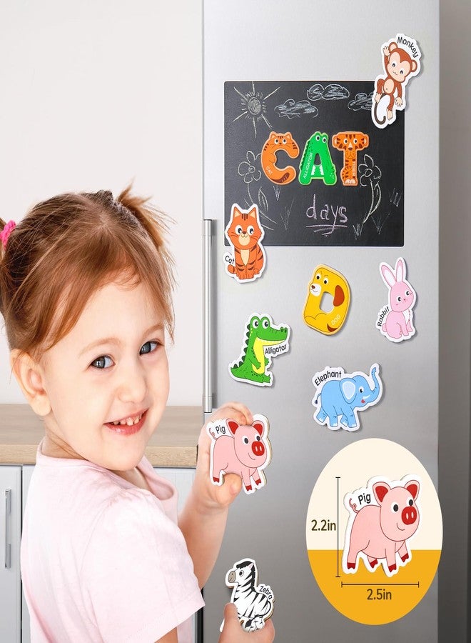 JoyCat Fridge Magnets for Toddlers - 26 Cute Animals & Uppercase Letters for Kids, Magnetic Alphabet Refrigerator Toys, Fun Educational Learning Gifts for Preschool 2 3 4 5 Years Old - Image 4