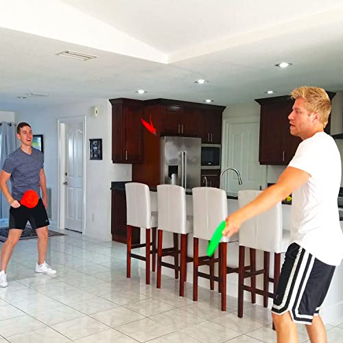 Jazzminton لعبة كرة المضرب المتنوعة جازمينتون - مجموعة راكيتبول خشبية لألعاب الشاطئ للأطفال والبالغين - Image 3