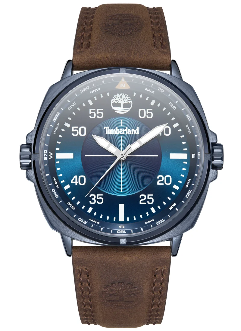 تمبرلاند Williston Men's Watch 48mm Analog Blue Dial Leather Strap