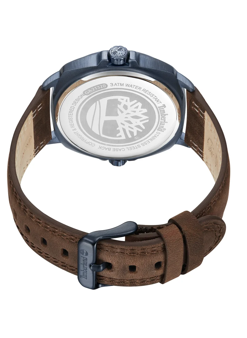 تمبرلاند Williston Men's Watch 48mm Analog Blue Dial Leather Strap