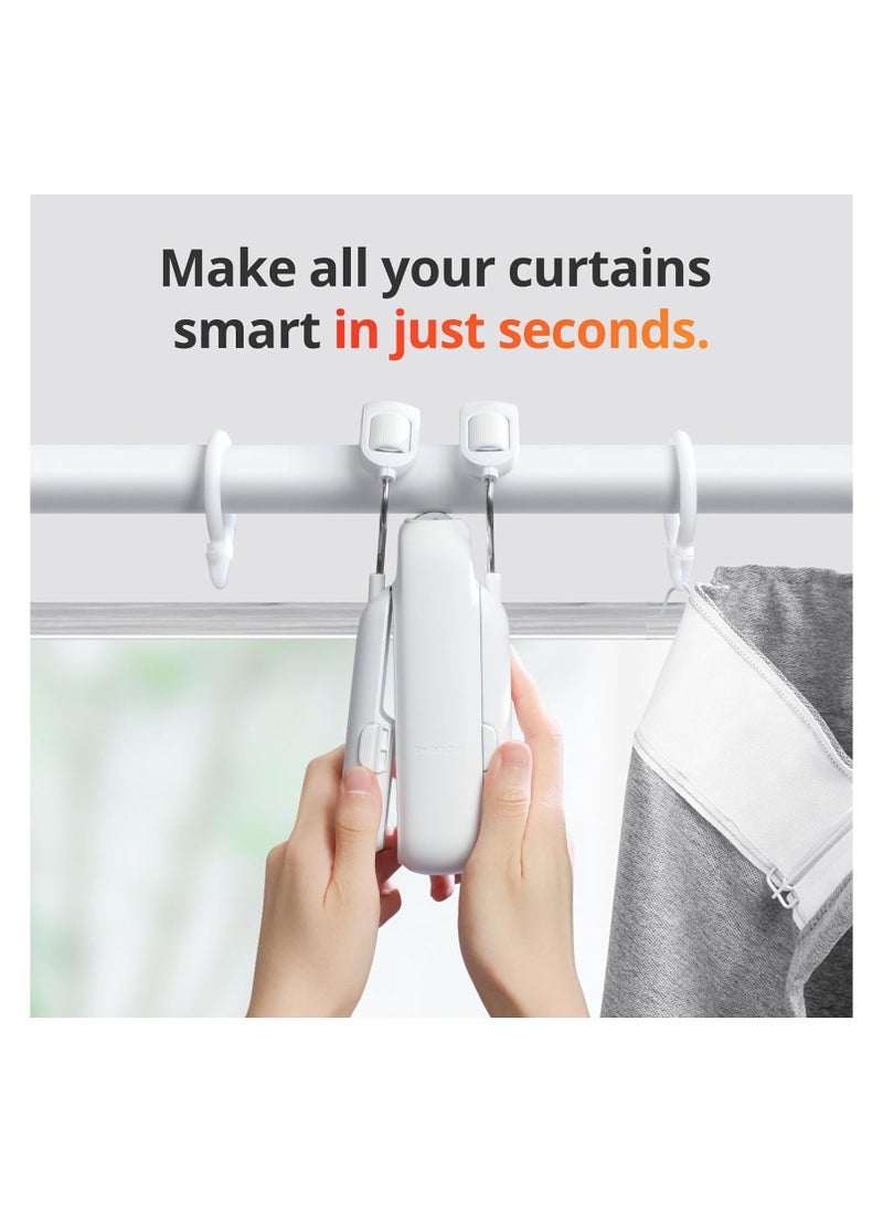 SwitchBot Automatic Curtain Opener - Bluetooth Remote Control Smart Curtain with App/Timer, Upgraded High-Performance Motor, Add SwitchBot Hub to Work with Alexa, Google Home, HomeKit (Curtain 3, Rod)