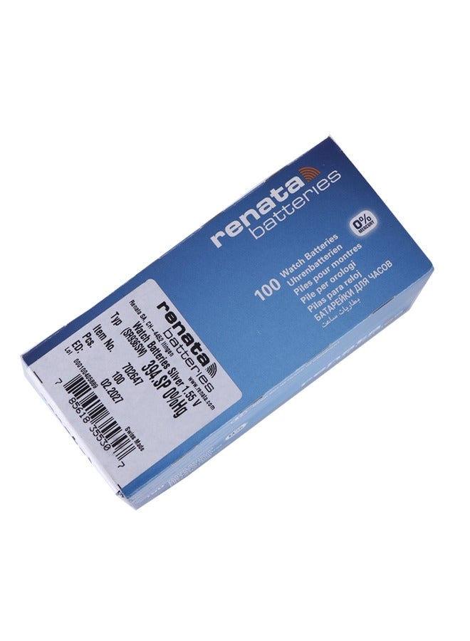 Renata wristwatch battery - Swiss made, 1.55V button cell, Renata Long Life Battery, Strap (10 pcs) R394-10, SR936SW - Image 2