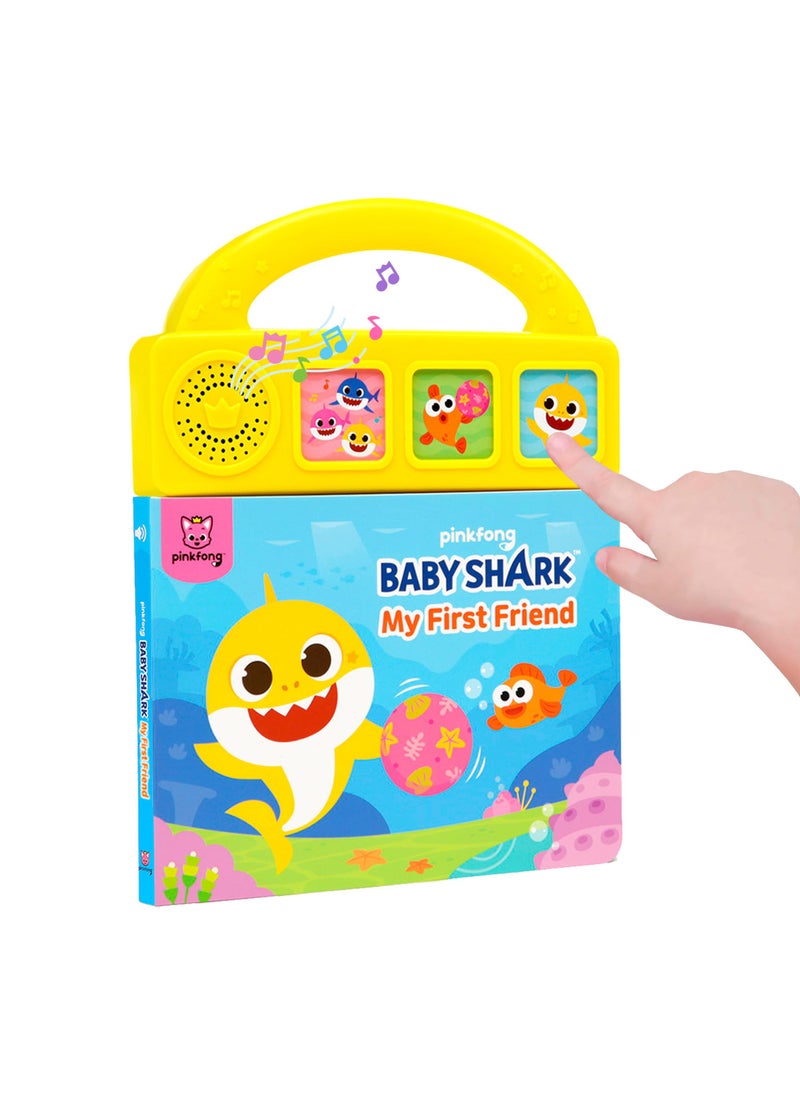 Pinkfong Baby Shark My First Friend 3 Button Sound Book with Handle, Children's Sound Books, Interactive Learning Books for Toddlers, Learning & Education Toys, Baby Shark Gifts for Babies  - Image 1