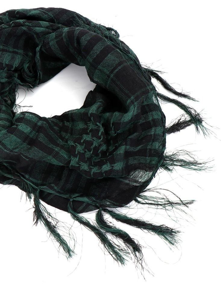 Loquat Wind-Proof And Sand-Proof Warm Scarf Blackish Green - Image 3