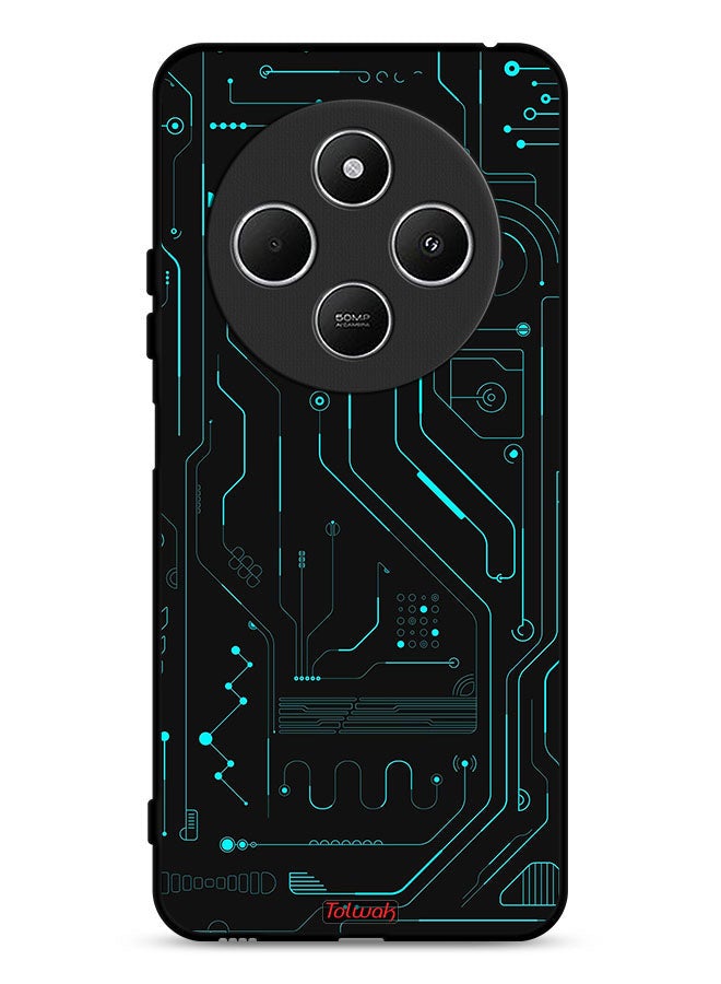 Tolwak Xiaomi Redmi 14C 4G Protective Case Cover Digital Art Circuits Minimalism Multiple Display - Image 1