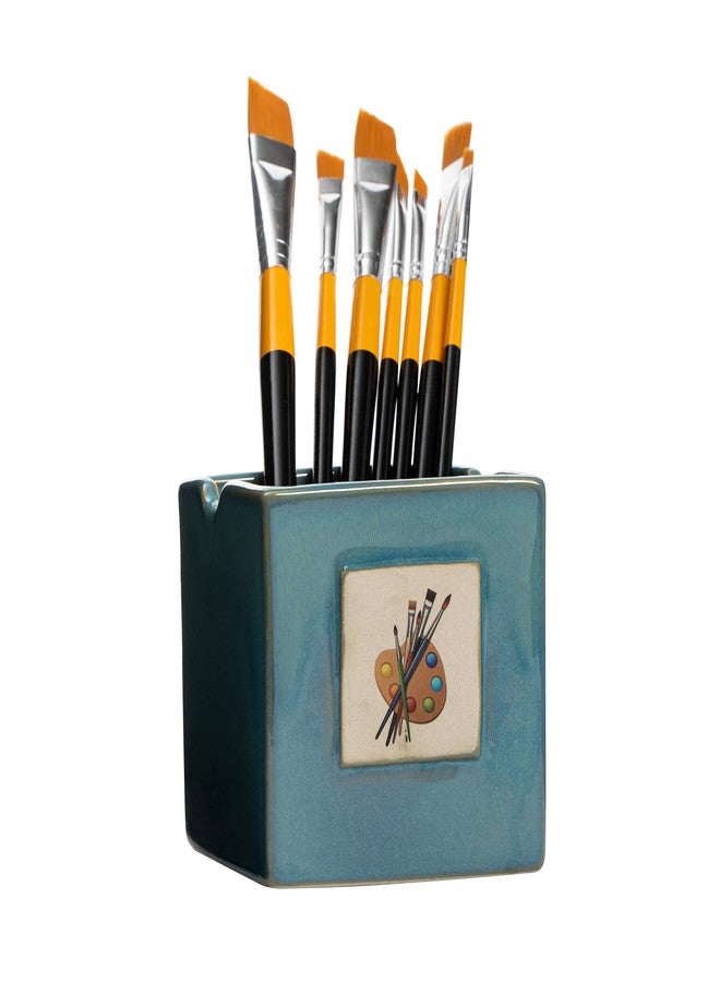 Gute Painters Artist Cup, Paint Brush Holder & Cleaner 3.5" H 3" W - Gift Paint Mixing Cup, Elegant Painting Cup Supplies, Vibrant Cup for Children & Adults Alike, Arts & Crafts Supplies for Home (Blue) - Image 2