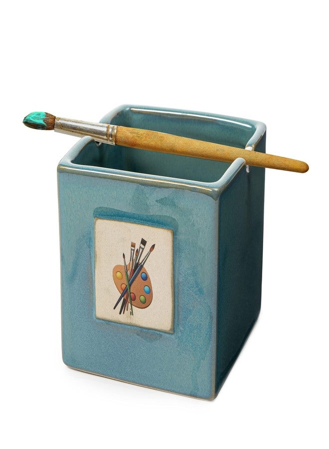 Gute Painters Artist Cup, Paint Brush Holder & Cleaner 3.5" H 3" W - Gift Paint Mixing Cup, Elegant Painting Cup Supplies, Vibrant Cup for Children & Adults Alike, Arts & Crafts Supplies for Home (Blue) - Image 1