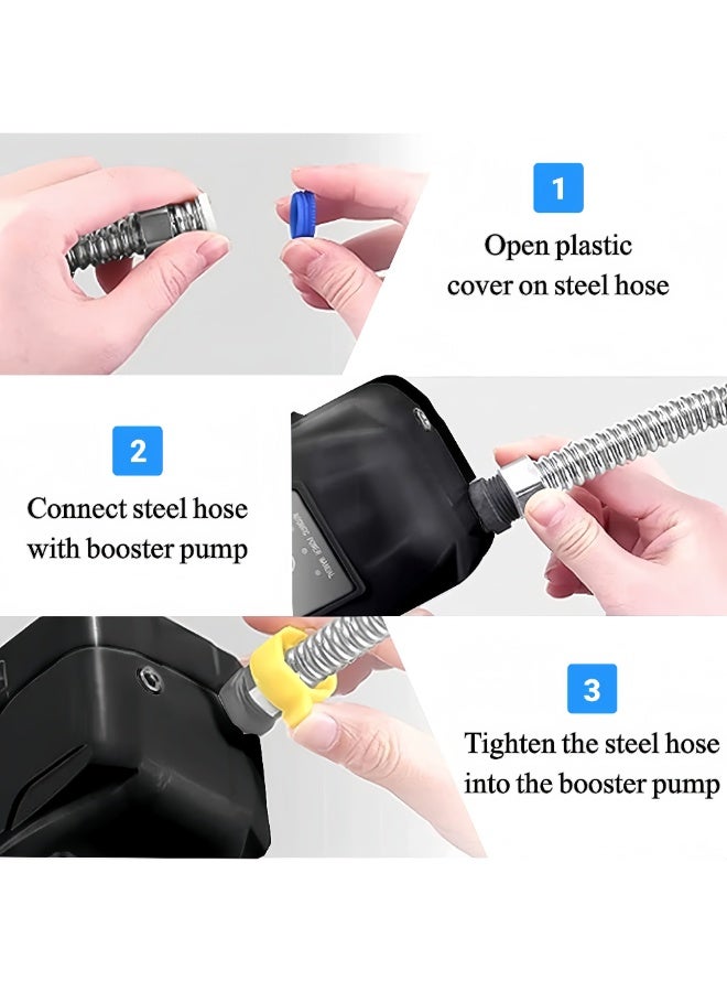 ماكدو مضخة تعزيز أوتوماتيكية آمنة بجهد 24 فولت مع مفتاح تدفق - مضخة تعزيز محمولة للاستخدام المنزلي في الحمام والدش والمطبخ والمرحاض والحديقة - Image 5