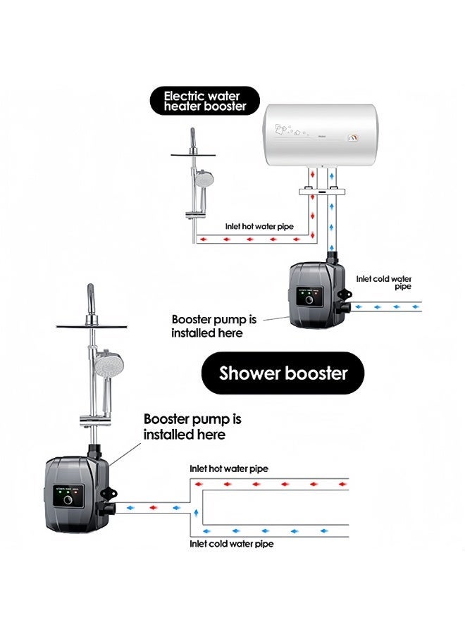 McDou Safe Voltage 24V Automatic Booster Pump with Flow Switch - Portable, Household Booster Pump for Bathroom Shower, Kitchen, Toilet and Garden - Image 4