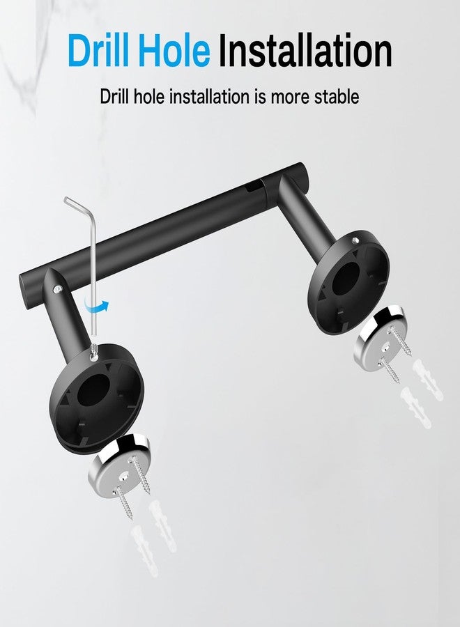 SetSail Toilet Paper Holder Wall Mount Screw-in Matte Black Bathroom Toilet Paper Roll Holders Stainless Steel Tissue Holder for Bathroom Hardware Accessories - Image 4