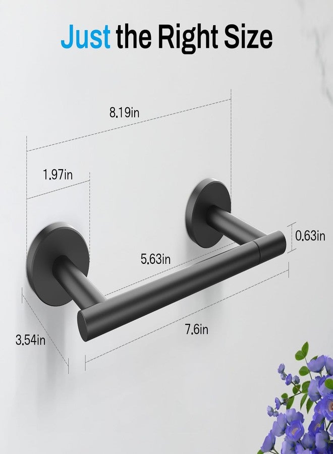 SetSail Toilet Paper Holder Wall Mount Screw-in Matte Black Bathroom Toilet Paper Roll Holders Stainless Steel Tissue Holder for Bathroom Hardware Accessories - Image 2