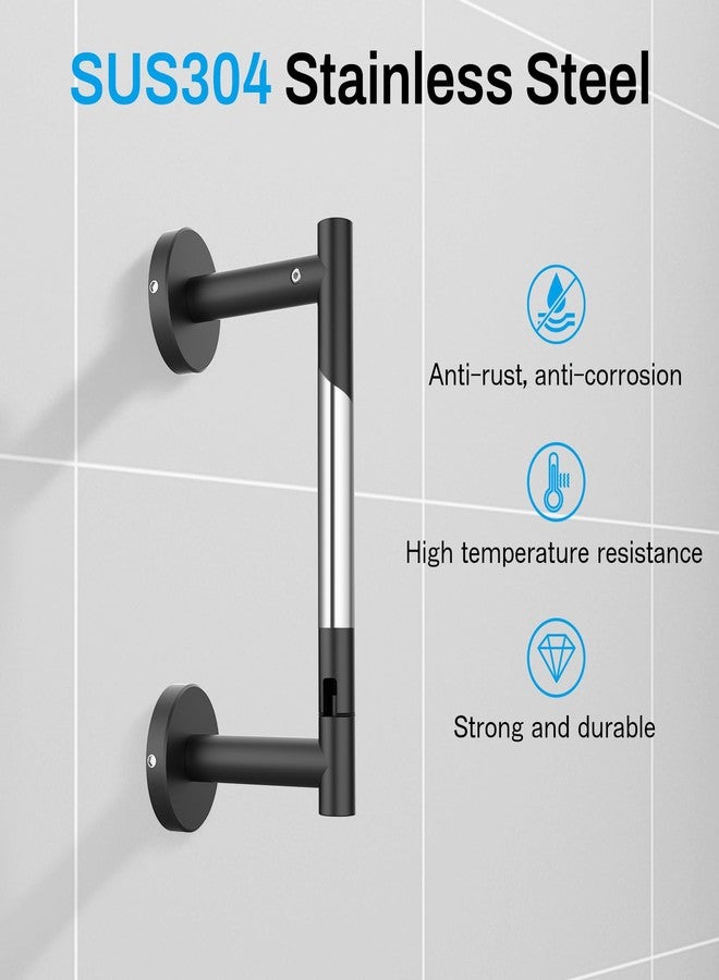 SetSail Toilet Paper Holder Wall Mount Screw-in Matte Black Bathroom Toilet Paper Roll Holders Stainless Steel Tissue Holder for Bathroom Hardware Accessories - Image 3