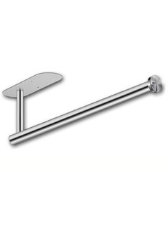 Gerenic Stainless Steel Kitchen Paper Towel Holder, Dispenser Under Cabinet Cupboard, Wall Mount Paper Roll, Bathroom Toilet Tissue Shelf, Hanging Towel Rack Hanger, Self Adhesive or Drilling, Silver 13 inch  - Image 1
