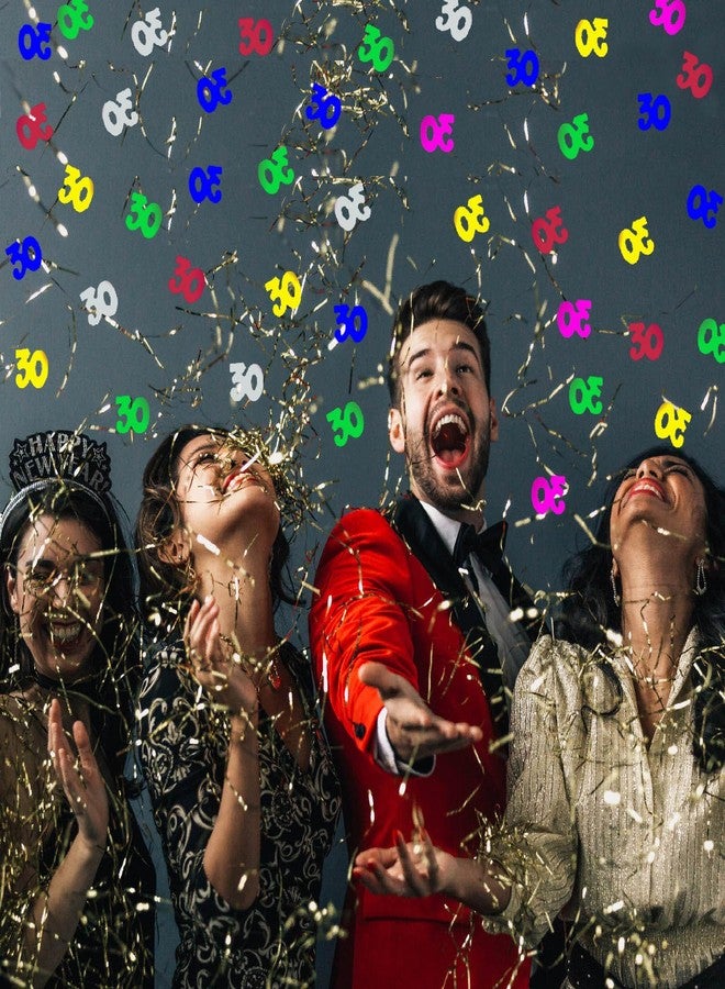 OJLDKTH زينة عيد الميلاد الثلاثين، زينة لامعة معدنية لحفلات عيد الميلاد الثلاثين، زينة طاولة لحفلات الذكرى السنوية وأعياد الميلاد والتقاعد. (30 لونًا) - Image 5