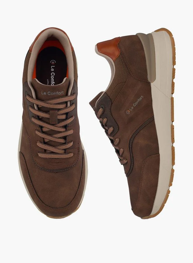Le Confort Men Lace-Up Ankle Sneakers