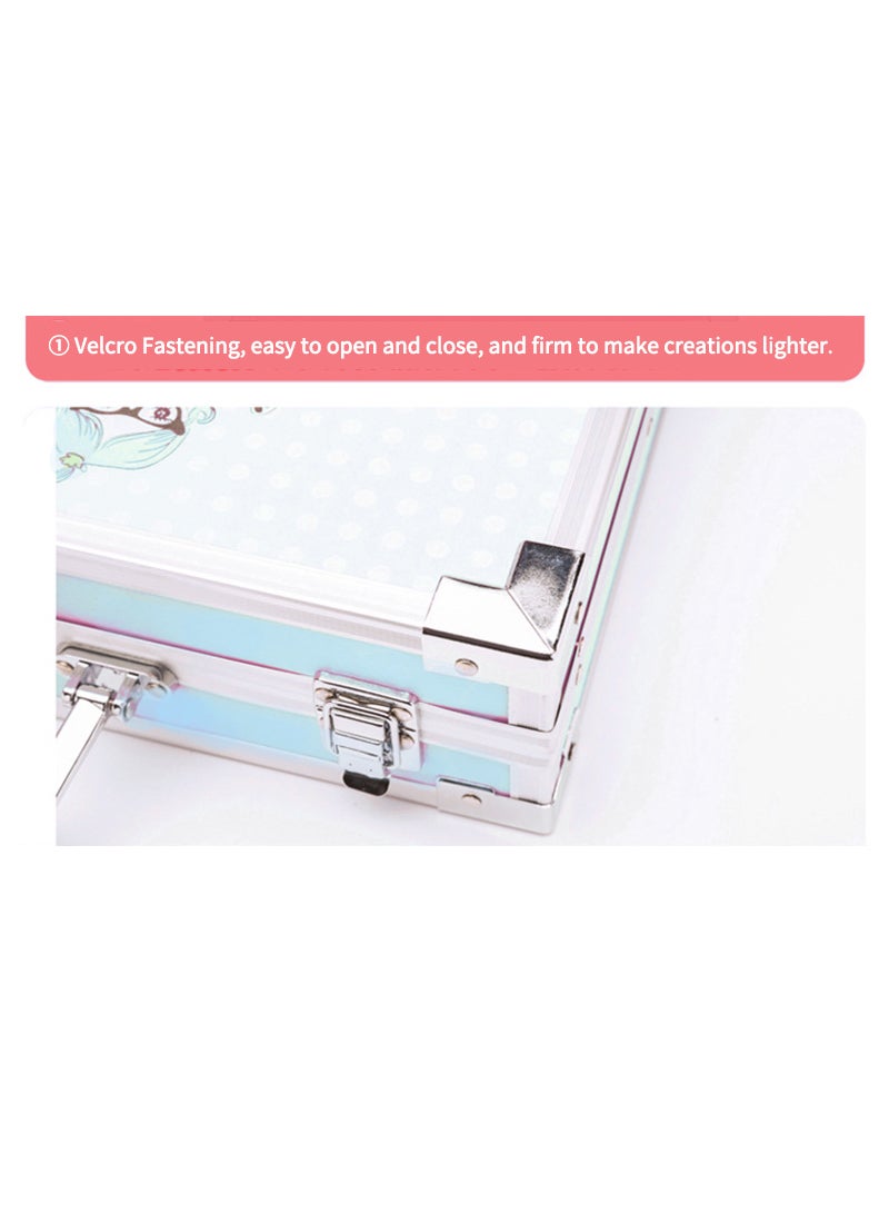 كيدل مجموعة رسم فنية مكونة من 200 قطعة من علبة هدايا من الألومنيوم للبنات والأولاد - Image 5