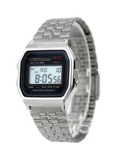 Water Resistant Stainless Steel Retro Digital Watch A159WA-N1DF - 33 mm - Silver
