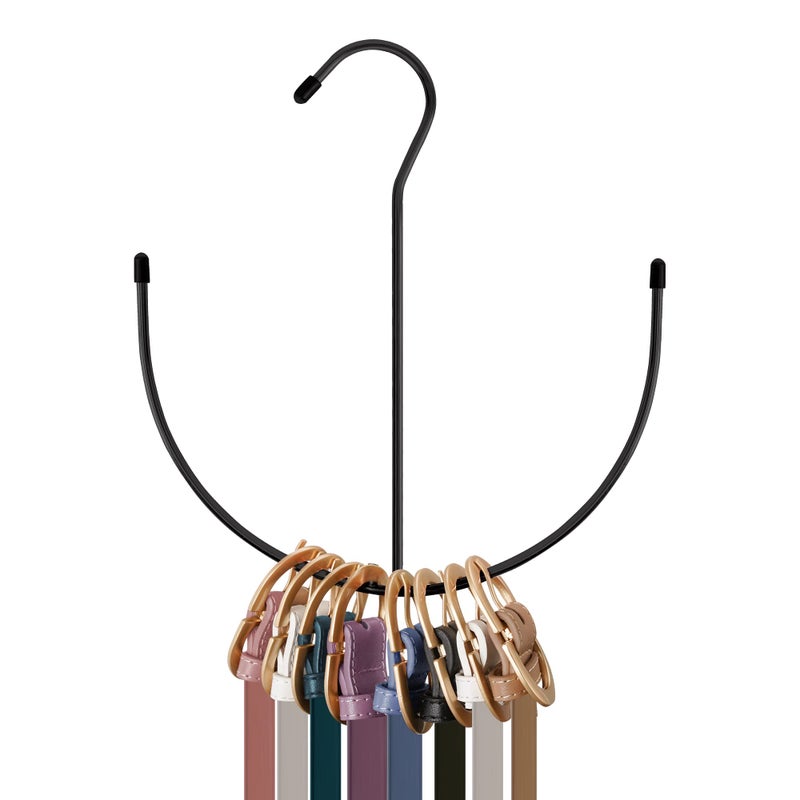 Zedodier Belt Hangers  Belt Rack Black Closet Accessories Organizers  Closet Organizer Hook Rack For Belt  Ties  Scarves  Camisoles  Hats  Bras  Shoes - Image 1