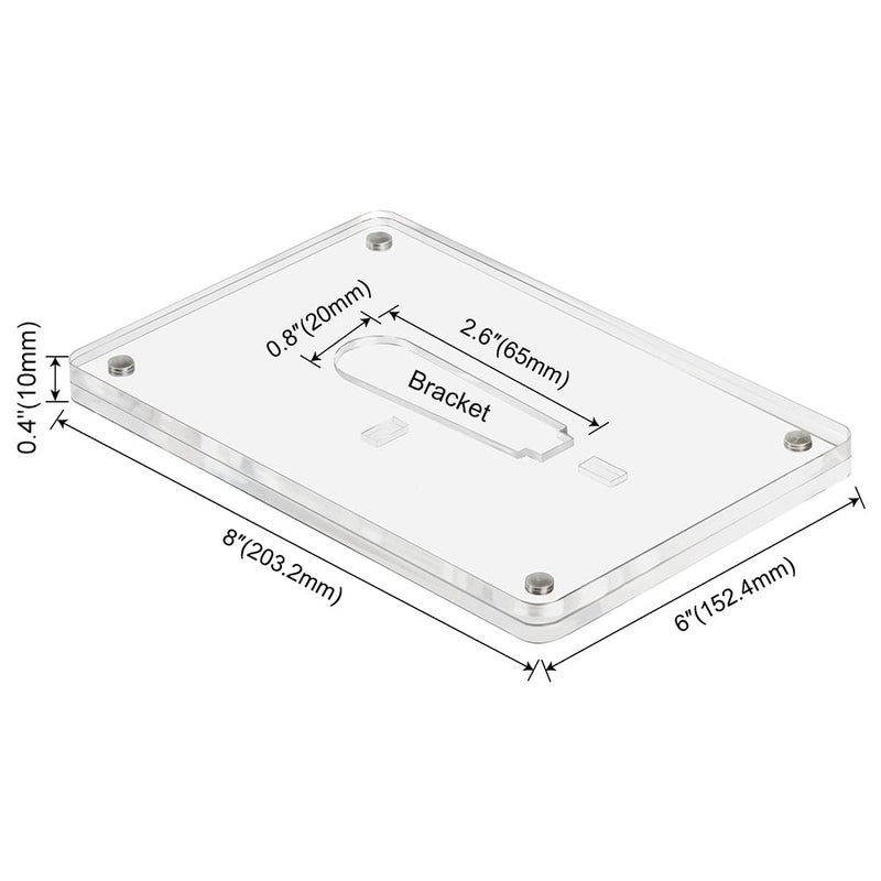 ECOSEAO 6x8 Minimalist Picture Frame Acrylic Glass Photo Frame with Desktop Display Horizontally or Vertically - Image 2