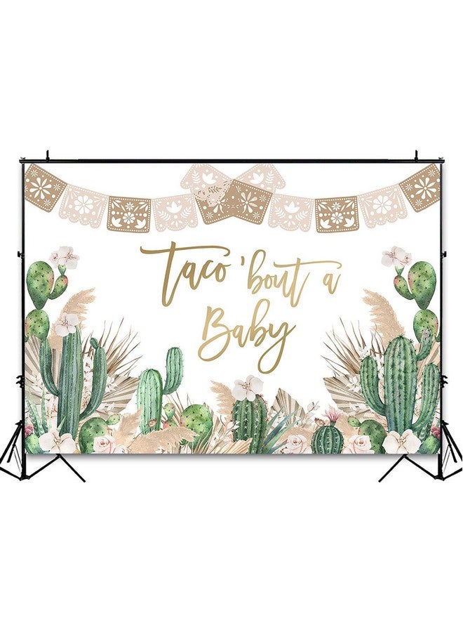 Avezano Taco 'Bout A Boho Fiesta Party Decoration Photography Background Cactus Taco Pampas Grass Gender Neutral Baby Shower Backdrops Photoshoot (7X5Ft) - Image 4