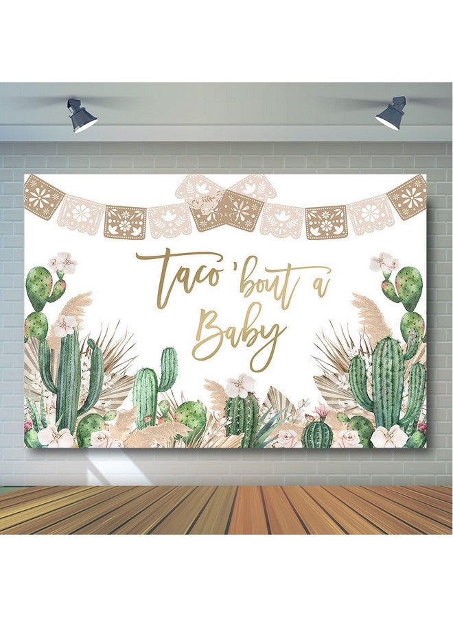 Avezano Taco 'Bout A Boho Fiesta Party Decoration Photography Background Cactus Taco Pampas Grass Gender Neutral Baby Shower Backdrops Photoshoot (7X5Ft) - Image 5