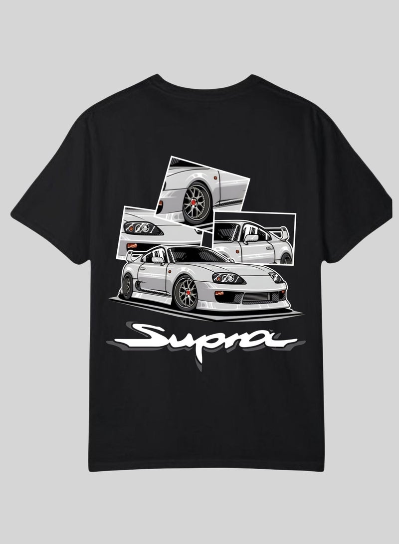 Khamsify Men's Premium Supra MK4 Legend Edition T-Shirt - JDM Grey Racing Graphic Streetwear Tee for Car Enthusiasts - Image 1