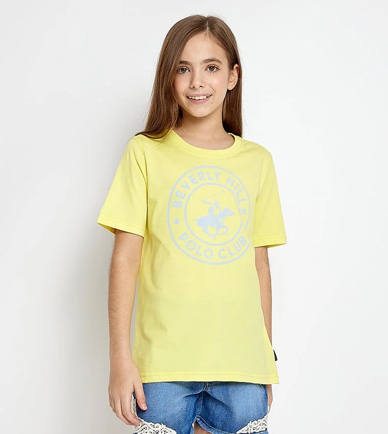 Printed short-sleeved cotton T-shirt