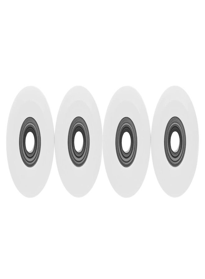 Teak Tuning Apex All Terrain Polymer (ATP) Fingerboard Wheels - New Street Shape, 65D - 7.7mm Diameter - ABEC-9 Stealth Bearings - Made in The USA - White Snow Colorway - Image 3