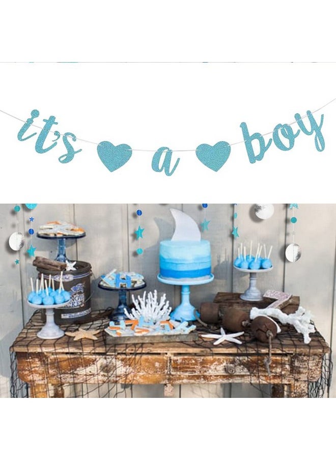Oarkive It Is A Boy Banner Sign Bunting Christening Baby Shower Garland Decoration Birthday Party Favors  - Image 4