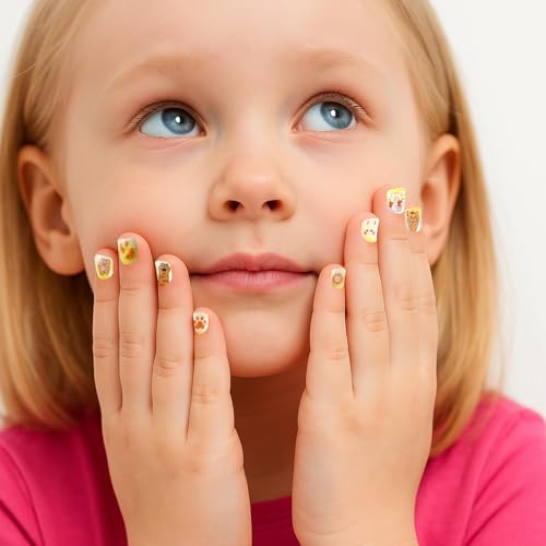 Allstarry Nail Stickers for Kids, 15 Sheets Kids Nail Stickers for Girls Self-Adhesive Nail Decals Cute Animal Fruit Bow Flower Heart Star Sticker Birthday Christmas Gift - Image 3