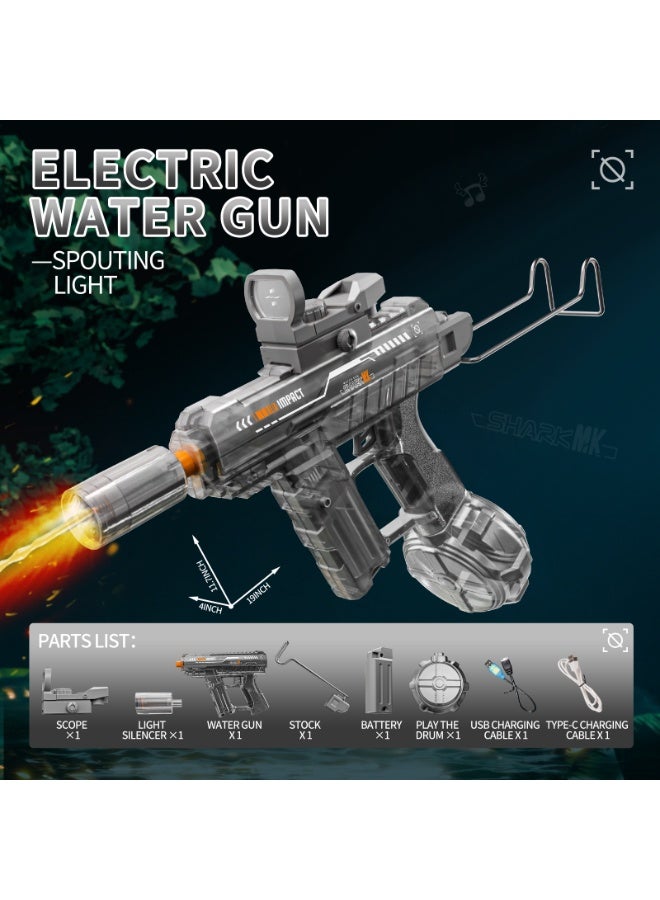 Shark MK Electric Water Guns with Lighting Effects, Automatic & Manual Dual Mode High Capacity Squirt Guns, Adult Kid Outdoor Summer Toys for Pool Beach Party - Image 2