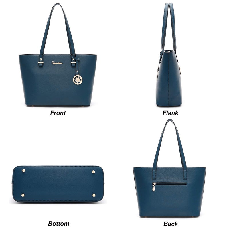 Soperwillton Handbag for Women Wallet Tote Bag Shoulder Bags Top Handle Satchel 5pcs Purse Set - Image 2