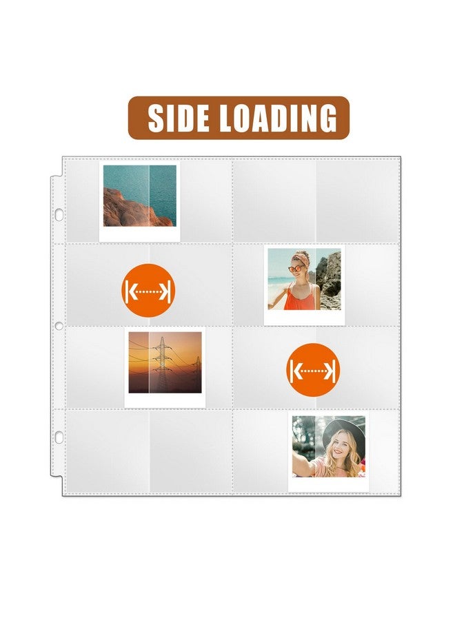 tutata 3x3 Photo Sleeves, 16-Pocket Scrapbook Refill Pages, Page Protectors Fit 12x12 3 Ring Album Binder, 25 Pack - Image 4