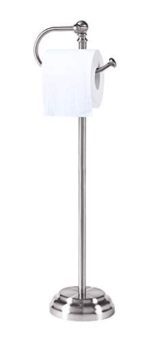 SunnyPoint Classic Bathroom Free Standing Toilet Tissue Paper Roll Holder Stand - Image 1