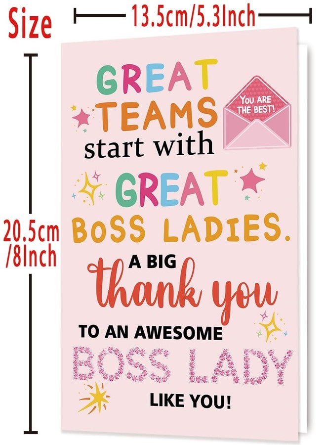 Mcduldul Pink Boss Day Card Gifts for Women | Best Gifts for Boss Female | Thank You Card for Boss Lady - Image 2
