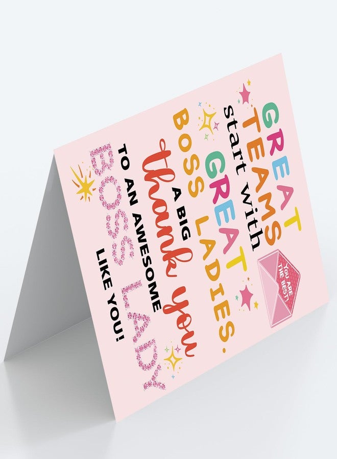 Mcduldul Pink Boss Day Card Gifts for Women | Best Gifts for Boss Female | Thank You Card for Boss Lady - Image 4