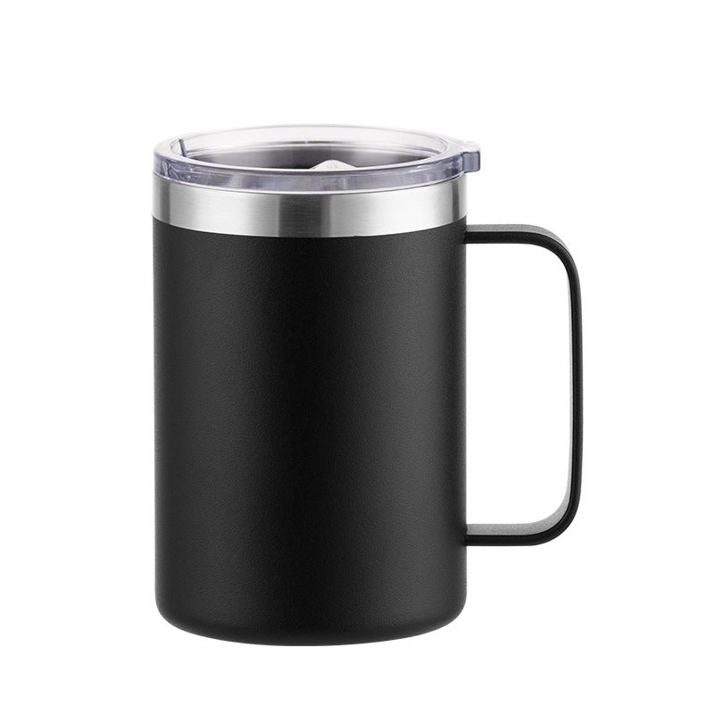 16Oz Office Mug With Handle Double-Layer Vacuum Stainless Steel Thermos Cup Outdoor Portable Tumbler - Image 4
